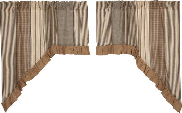 Sawyer Mill Charcoal Patchwork Swag 36x36x16 - Clearance - All Sales Final