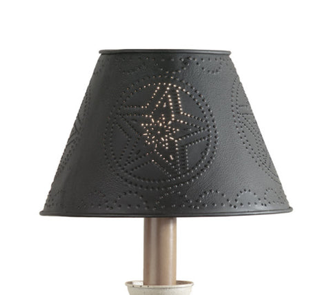 The Black Metal Star Lamp Shade has the following specifications:  Hand painted; metal punched