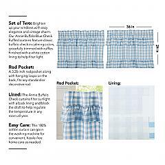 Annie Buffalo Blue Check Ruffled Tier Set of 2 L24xW36
