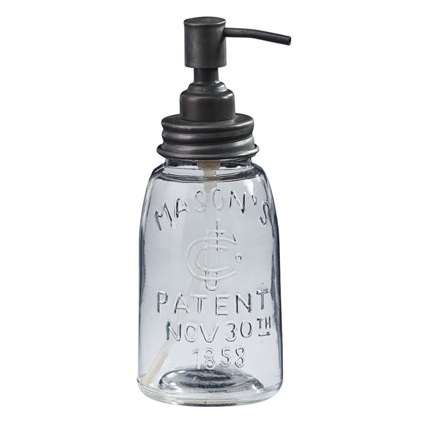 Mason Jar Soap Dispenser is both functional and decorative! Can be used in the bathroom, kitchen or utility room. Measures approx. 3.25" x 3.25" x 8". Visit website for FREE s/h & discount offers. Primitive Country Farmhouse Bath Kitchen Decor.