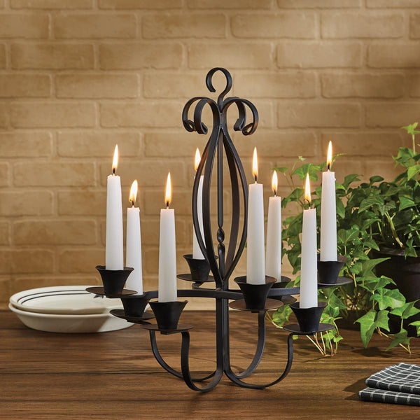 Forged Iron Hanging Candelabra