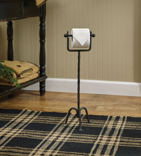 Standing Toilet Tissue Holder, wrought iron