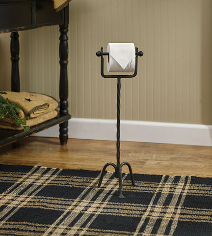 Standing Toilet Tissue Holder, wrought iron