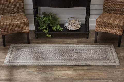 Hartwick Braided Rectangle Rug - 2' x 6'  Braided rectangle rug can be used in multiple locations to accentuate an area. A non-skid liner is recommended for use under the rug to prevent slipping and damage. Colors: Steel Grey, Taupe & Cream