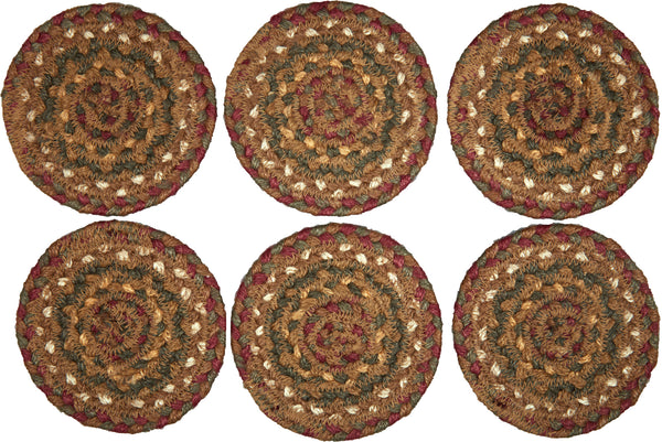 Tea Cabin Jute Coaster Set of 6
