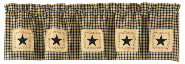 Star Patch Lined Valance