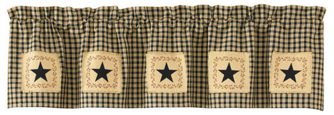 Star Patch Lined Valance