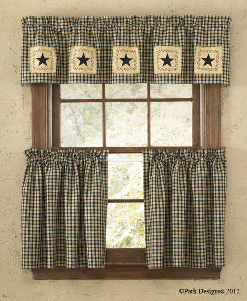 Star Patch Lined Valance