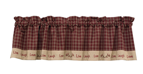 Sturbridge Wine Live Laugh Love Valance