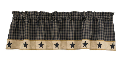 Sturbridge Black Star Lined Valance