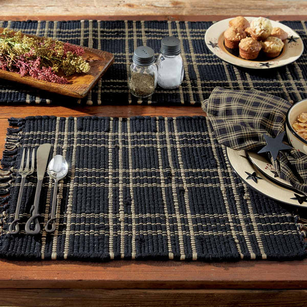 Sturbridge Chindi Placemat - Black (set of 4)