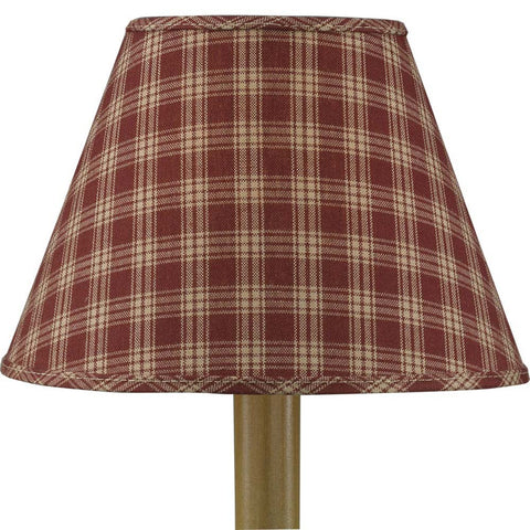 The Sturbridge Lamp Shade in a charming wine & tan plaid provide a delightful dressing for your lamp base! Simple, yet striking!