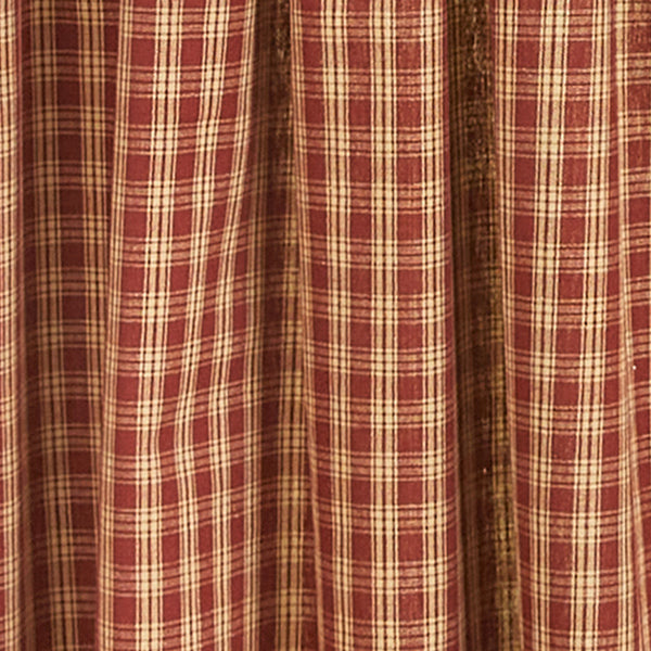 Sturbridge Plaid Ruffle Tiers 36"L - Wine