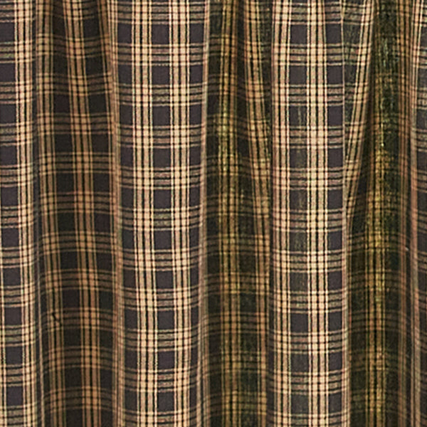 Sturbridge Plaid Ruffle Tiers 36"L - Black