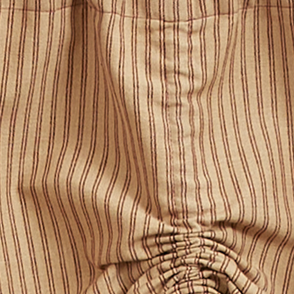 Sturbridge Ticking Lined Farmhouse Valance - Wine