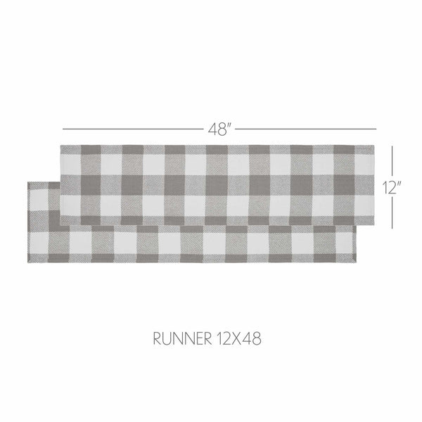 Annie Buffalo Check Grey Runner 12x48