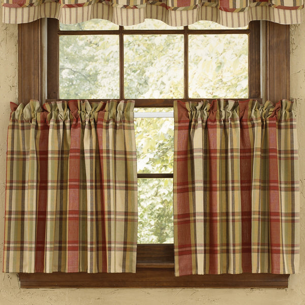 The name says it all...these Heartfelt Tiers will warm your heart and your home! The beautiful blend of buttercream, browns, green & barn red work perfectly together to create a lovely country plaid that adds ambiance to any decor!