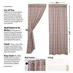 Kaila Floral Short Panel Set of 2 63x36