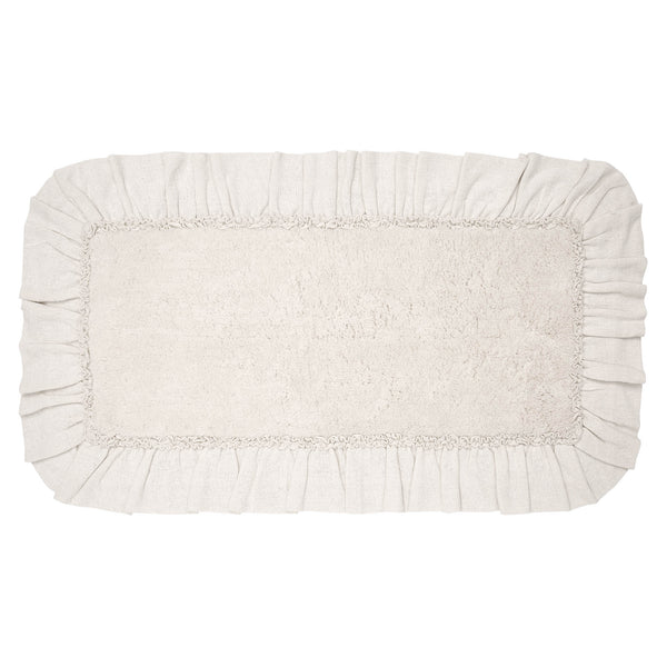 Burlap Antique White Bathmat 27x48