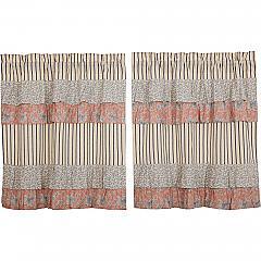 Kaila Ticking Blue Ruffled Tier Set of 2 L36xW36