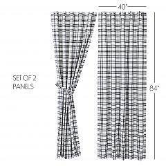 Sawyer Mill Black Plaid Panel Set of 2 84x40