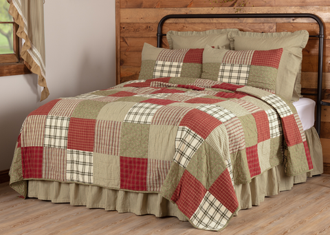 Prairie Winds Luxury King Quilt, Primitive Country Farmhouse Bedding Home Decor & Accessories.