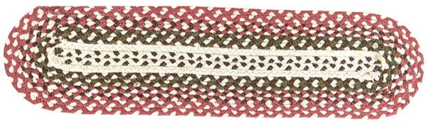 Highland  Braided Stair Tread Oval 8 x 28 in.