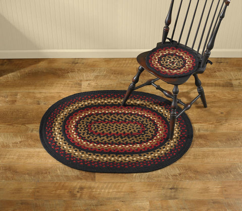 Folk Art Braided Oval Rug - 32" x 42"