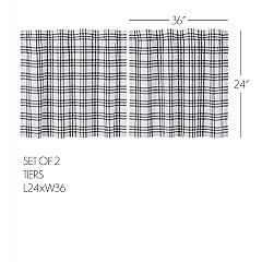 Sawyer Mill Black Plaid Tier Set of 2 L24xW36