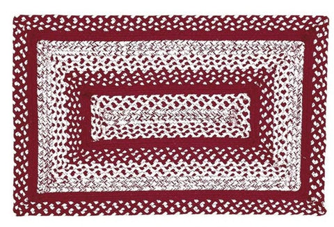Cortland  Rug Rectangle 20 x 30 in. Brick Red and Cream