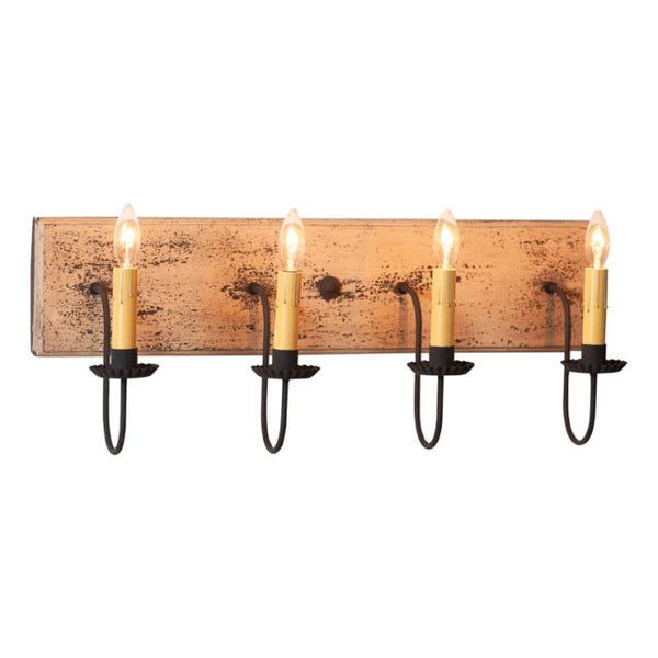 4-Arm Country Vanity Light Bar – Primitive Farmhouse Bathroom Lighting