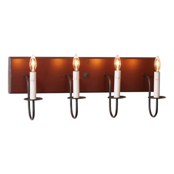 4-Arm Country Vanity Light Bar – Primitive Farmhouse Bathroom Lighting