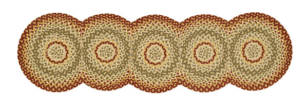 Mill Village Scalloped Braided Table Runner - 54"L