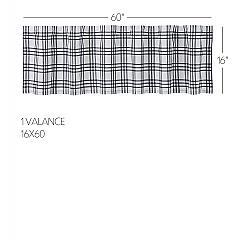 Sawyer Mill Black Plaid Valance 16x60