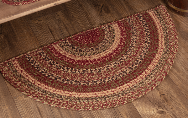 Jolie Half Circle Braided Rug 19.5x36 - with Pad  Braided area rugs, Braided  rugs, Braided jute rug