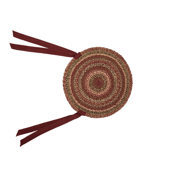 Cider Mill Braided Jute Chair Pad - Set of 6 | Primitive Chair Pads