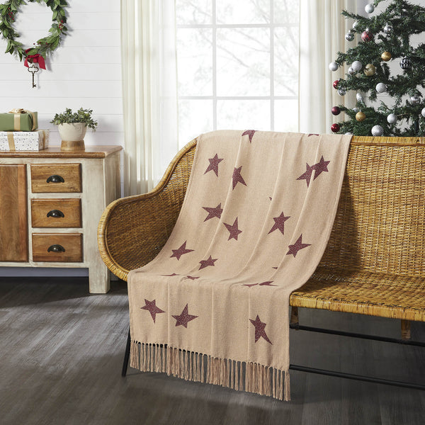 Gable Primitive Star Woven Throw 50x60 - Allyson’s Place | Primitive ...