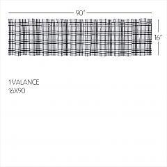 Sawyer Mill Black Plaid Valance 16x90