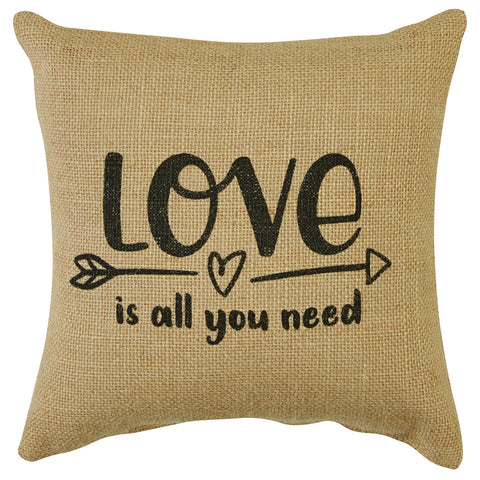 Give any room some love with the Love Is All Sentiment Pillow ! A great addition to a country farmhouse decor! 