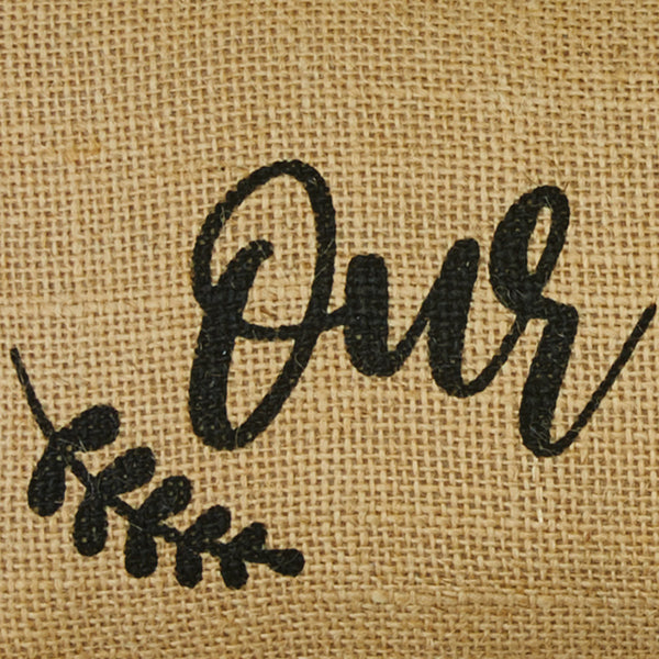 Our Nest Sentiment Pillow 12" x 7""