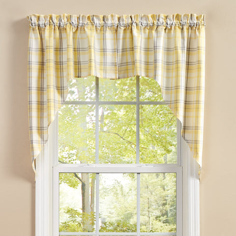 Meadowlark Swag Pair 36" L  Colors: Lemon Yellow, Dove Gray & White
