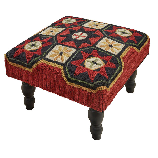 Folk Star Hooked Stool 16" Square