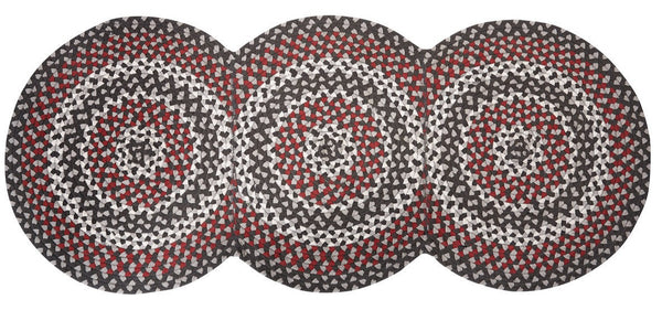 Limestone Scalloped Cotton Braided Rug Runner 30" x 72"