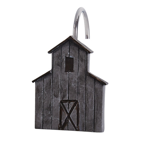 Antique Farmhouse Barn Shower Curtain Hooks. Each hook simply slips through a button hole or grommet on a standard shower curtain.  Set of 12.  2.75". Visit website for FREE s/h & discount offers. Primitive Country Farmhouse Bath Bathroom Home Decor. 