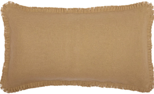 Burlap Natural King Sham w/ Fringed Ruffle 21x37, Made from soft cotton natural burlap with pleated and fringed ruffle. Primitive Country Farmhouse Bedding Home Decor.