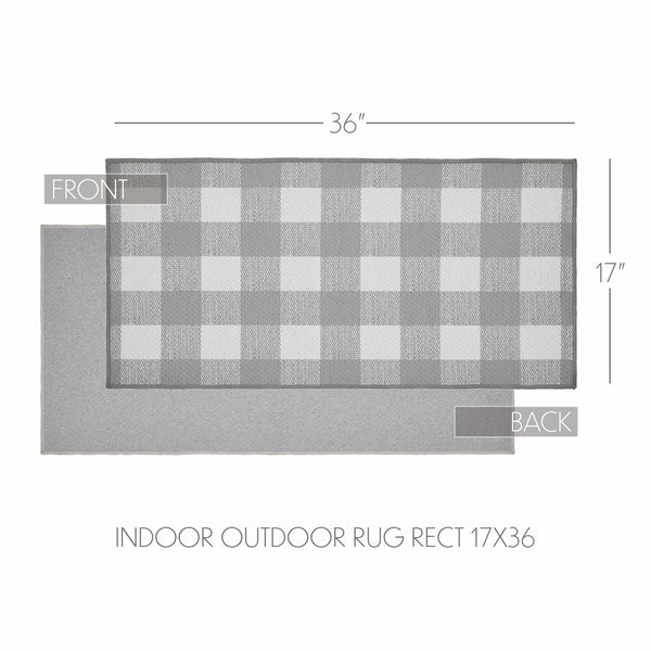 Annie Buffalo Check Grey Indoor/Outdoor Rug Rect 17x36