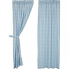 Annie Buffalo Blue Check Panel Set of 2 84x40