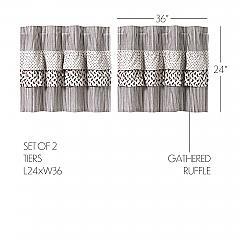 Florette Ruffled Tier Set of 2 L24xW36