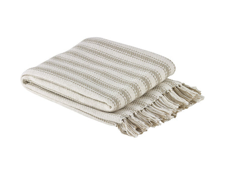 Farmhouse Ticking Throw, Primitive Country Farmhouse Woven Throws