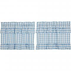 Annie Buffalo Blue Check Ruffled Tier Set of 2 L24xW36